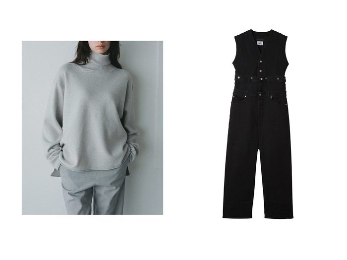 【HER./ハー】のコットンカシミヤスタンドカラーニット&QUIITO×HER.別注オールインワンB おすすめ！トレンド、レディースファッションの通販 おすすめ人気トレンドファッション通販アイテム インテリア・キッズ・メンズ・レディースファッション・服の通販 founy(ファニー) https://founy.com/ ファッション Fashion レディースファッション Fashion for Women パンツ Pants & Trousers アウター Coat / Outerwear Collection コート・ロングコート・ピーコート Long Coats, Peacoats & More おすすめ Recommended / Our Picks コラボ Collaboration, Collab コレクション Collection, Seasonal Line セパレート Separate, Two-Piece ダブル Double, Double-Breasted パッチワーク Patchwork, Mixed Fabric ボトム Bottoms, Lower Wear マニッシュ Mannish, Boyish モダン Modern, Contemporary 別注 Limited Edition, Custom Order 新作・新入荷 New Arrivals / New In |ID:crp329100000224443
