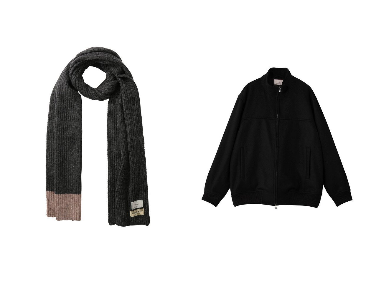 【EVCON/エビコン】の【UNISEX】マフラー&【UNISEX】ブルゾン おすすめ！トレンド、レディースファッションの通販 おすすめ人気トレンドファッション通販アイテム インテリア・キッズ・メンズ・レディースファッション・服の通販 founy(ファニー) 　ファッション　Fashion　レディースファッション　Fashion for Women　ストール　Soft & Warm Scarves　マフラー・スヌード / 冬小物の定番　Scarves & Mufflers　アウター　Coat / Outerwear Collection　レディースジャケット・軽アウター　Jackets　ブルゾンジャケット・スポーティアウター　Blouson Jackets　ユニセックス　Unisex, Genderless　ストール　Stole, Wrap　ダウン　Down, Puffer　チェスターコート　Chester Coat, Long Coat　マフラー　Scarf, Muffler　エレガント 上品　Elegant　新作・新入荷　New Arrivals / New In　防寒　Cold Protection, Winter-Ready　ジャケット　Jacket, Outerwear　スタンド　Stand Collar, Upright Stand　スポーティ　Sporty, Casual Athletic　スリーブ　Sleeve, Long Sleeve / Short Sleeve　ブルゾン　Blouson, Bomber Jacket　ロング　Long, Long-Length　ブルー系　Blue　ブラック系　Black　|ID:crp329100000224447