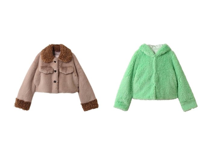 【Lemonplet/レモンプレット】のFAUX FUR BIEN HOODED SHORT JACKET&FAUX FUR OURSON JACKET おすすめ！トレンド、レディースファッションの通販 おすすめ人気トレンドファッション通販アイテム 人気、トレンドファッション・服の通販 founy(ファニー) ファッション Fashion レディースファッション Fashion for Women アウター Coat / Outerwear Collection レディースジャケット・軽アウター Jackets ジャケット Jacket, Outerwear 新作・新入荷 New Arrivals / New In カーディガン Cardigan, Knitwear ビビッド Vivid, Bright Tone A/W・秋冬 Autumn/Winter 防寒 Cold Protection, Winter-Ready |ID:crp329100000224472