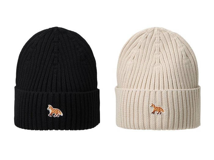 【MAISON KITSUNE/メゾン キツネ】のBABY FOX ビーニー おすすめ！トレンド、レディースファッションの通販 おすすめ人気トレンドファッション通販アイテム 人気、トレンドファッション・服の通販 founy(ファニー) ファッション Fashion レディースファッション Fashion for Women トップス・カットソー Cut & Sew Tops ニット Knit Tops & Sweaters キャップ&ハット Hats & Caps キャップ Cap, Baseball Cap シンプル Simple, Minimal ジャケット Jacket, Outerwear パッチ Patch, Appliqué ベーシック Basic, Essential 帽子 Hat, Headwear 新作・新入荷 New Arrivals / New In |ID:crp329100000224481