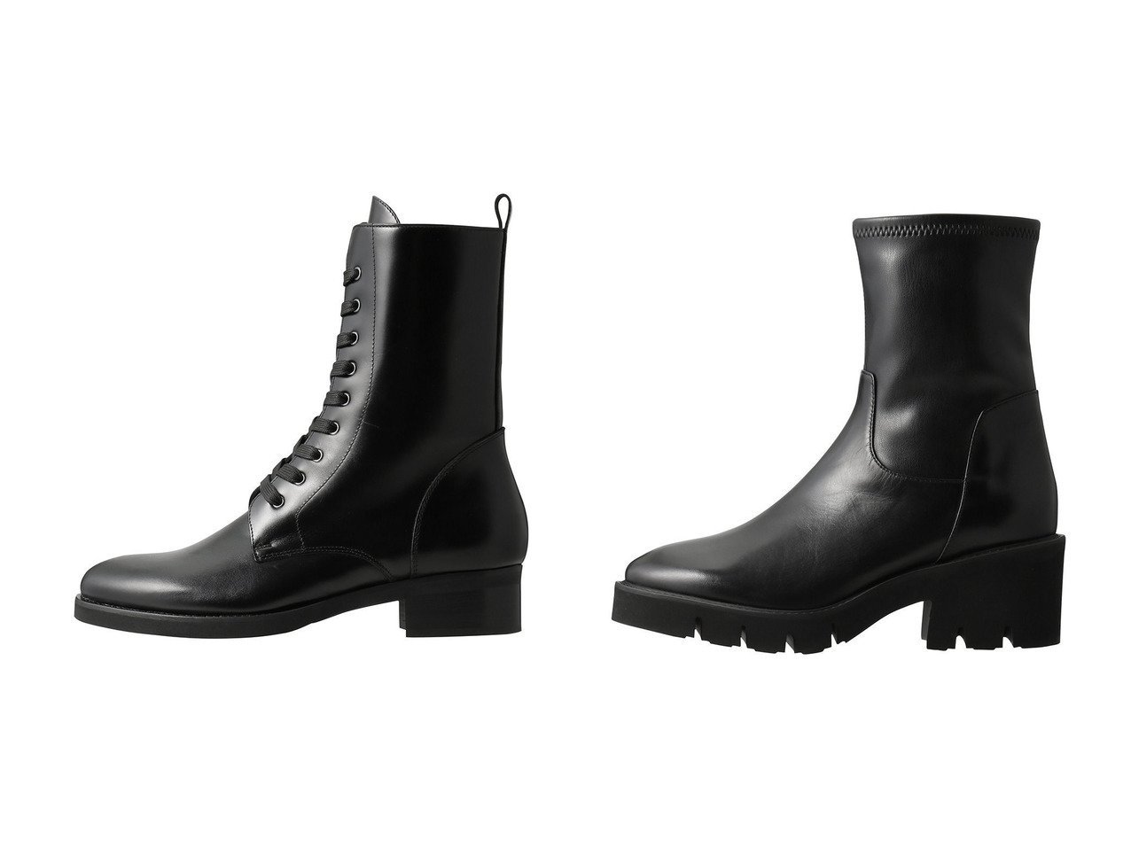 【LucaGrossi/ルカグロッシ】のレースアップショートブーツ&厚底ストレッチヒールブーツ おすすめ！トレンド、レディースファッションの通販 おすすめ人気トレンドファッション通販アイテム インテリア・キッズ・メンズ・レディースファッション・服の通販 founy(ファニー) 　ファッション　Fashion　レディースファッション　Fashion for Women　クラシカル　Classical, Vintage-Inspired　ショート　Short, Short Length　トレンド　Trend, Trending Now　フロント　Front, Front Design　エレガント 上品　Elegant　新作・新入荷　New Arrivals / New In　ブラック系　Black　|ID:crp329100000224483