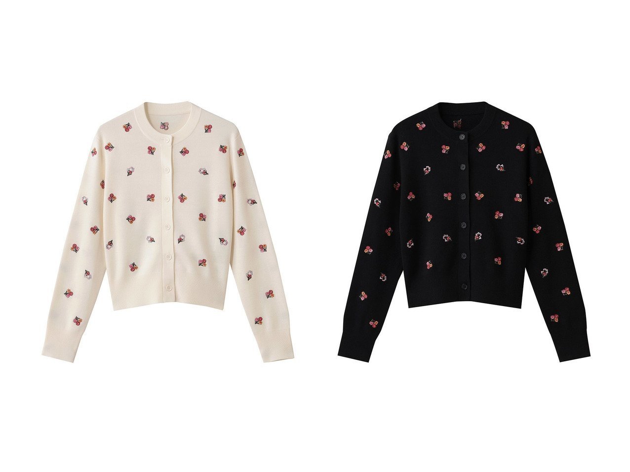 【allureville/アルアバイル】の【Loulou Willoughby】フラワーシシュウカーディガン おすすめ！トレンド、レディースファッションの通販 おすすめ人気トレンドファッション通販アイテム インテリア・キッズ・メンズ・レディースファッション・服の通販 founy(ファニー) 　ファッション　Fashion　レディースファッション　Fashion for Women　トップス・カットソー　Cut & Sew Tops　ニット　Knit Tops & Sweaters　カーディガン・羽織り　Layered Style Cardigans　カーディガン　Cardigan, Knitwear　シンプル　Simple, Minimal　スリーブ　Sleeve, Long Sleeve / Short Sleeve　フラワー　Flower, Floral　ロング　Long, Long-Length　エレガント 上品　Elegant　新作・新入荷　New Arrivals / New In　A/W・秋冬　Autumn/Winter　ホワイト系　White　ブラック系　Black　|ID:crp329100000224497