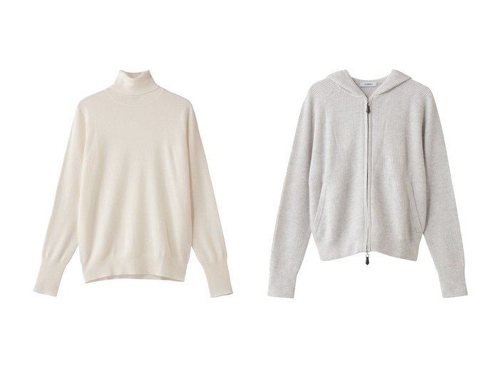 【DONGLI/ドンリー】のPLAIN HIGH NECK&ZIP HOODIE おすすめ！トレンド、レディースファッションの通販 おすすめ人気トレンドファッション通販アイテム 人気、トレンドファッション・服の通販 founy(ファニー) ファッション Fashion レディースファッション Fashion for Women トップス・カットソー Cut & Sew Tops ニット Knit Tops & Sweaters カジュアルプルオーバー・ニットトップス Pullovers & Knit Tops / Casual Pullovers カーディガン・羽織り Layered Style Cardigans シンプル Simple, Minimal スラックス Slacks, Dress Pants デニム Denim, Jeans Material ハイネック High Neck, Mock Neck ベーシック Basic, Essential 新作・新入荷 New Arrivals / New In |ID:crp329100000224499