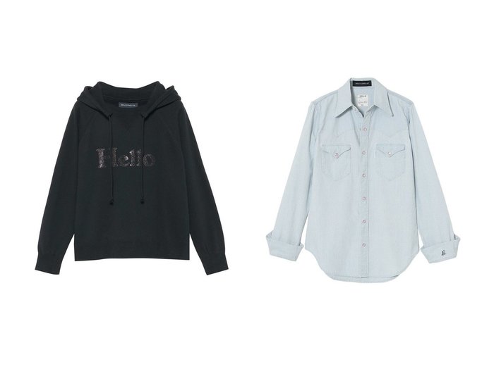 【MADISONBLUE/マディソンブルー】のHELLO フーディー&WESTERN SH CHAMBRAY(VW) ウェスタンシャツ おすすめ！トレンド、レディースファッションの通販 おすすめ人気トレンドファッション通販アイテム 人気、トレンドファッション・服の通販 founy(ファニー) ファッション Fashion レディースファッション Fashion for Women トップス・カットソー Cut & Sew Tops シャツ・ブラウス・オフィスカジュアル Elegant Blouses & Button-Ups レディースパーカー・カジュアルフーディー Casual Hoodies & Sweatshirts ロングTシャツ・Tシャツ Longline T-Shirts & Tees スウェット・クルーネックトップス Sweatshirts & Crewnecks / Relaxed Fit Sweat Tops カットソー・ベーシックTシャツ Cut-and-Sewn Tops / Stretch Tees & Basics パール Pearl, Pearl Accent リメイク Remake, Reconstructed 新作・新入荷 New Arrivals / New In |ID:crp329100000224505