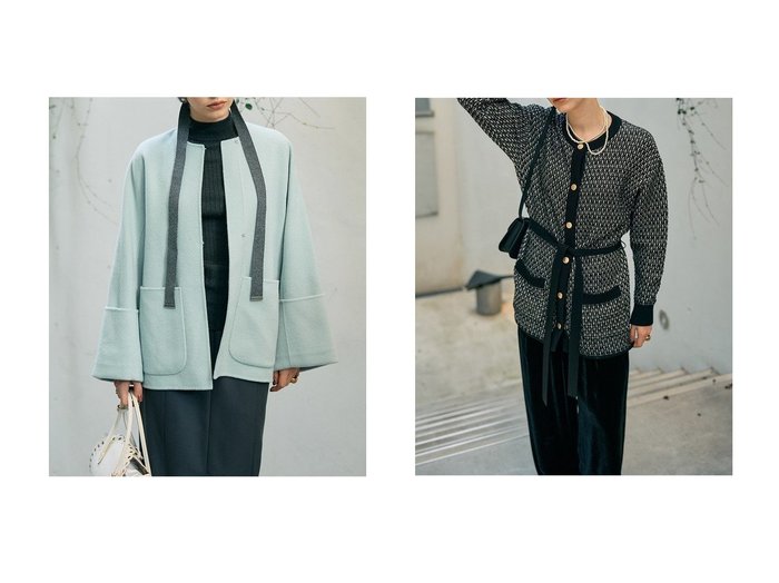 【DESIGN WORKS/デザイン ワークス】のダブルフェイスウールショートコート&【セットアップ対応】【BEAUVET】ニットジャガードロングカーディガン おすすめ！トレンド、レディースファッションの通販 おすすめ人気トレンドファッション通販アイテム インテリア・キッズ・メンズ・レディースファッション・服の通販 founy(ファニー) https://founy.com/ ファッション Fashion レディースファッション Fashion for Women トップス・カットソー Cut & Sew Tops ニット Knit Tops & Sweaters カーディガン・羽織り Layered Style Cardigans アウター Coat / Outerwear Collection コート・ロングコート・ピーコート Long Coats, Peacoats & More おすすめ Recommended / Our Picks エレガント 上品 Elegant カーディガン Cardigan, Knitwear クラシカル Classical, Vintage-Inspired ジャケット Jacket, Outerwear セットアップ Set-Up, Coordinated Outfit ツイード Twill, Twill Weave デニム Denim, Jeans Material ボトム Bottoms, Lower Wear ロング Long, Long-Length ヴィンテージ Vintage Style 新作・新入荷 New Arrivals / New In A/W・秋冬 Autumn/Winter インナー Innerwear コンパクト Compact, Small Size ショート Short, Short Length バランス Balance, Style Balance フォルム Silhouette, Form ポケット Pocket, Pocket Detail ワイド Wide, Wide Fit |ID:crp329100000224520