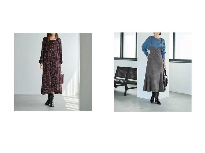 【STYLE DELI/スタイルデリ】のドット柄スクエアネックワンピ―ス&【LUXE】へリンボーンマーメイドジャンバースカート おすすめ！トレンド、レディースファッションの通販 おすすめ人気トレンドファッション通販アイテム インテリア・キッズ・メンズ・レディースファッション・服の通販 founy(ファニー) https://founy.com/ ファッション Fashion レディースファッション Fashion for Women ワンピース Dresses スカート Skirts インナー Innerwear キャミソール Camisole, Spaghetti Strap Top ギャザー Gathered, Ruffled スクエア Square, Square Shape タイツ Tights, Legwear ダメージ Distressed, Destroyed デコルテ Décolleté, Neckline ドット Polka Dot, Dot Pattern ドレープ Drape, Draping Fabric 定番 Standard, Basic Item バランス Balance, Style Balance ペチコート Petticoat, Underskirt ポケット Pocket, Pocket Detail おすすめ Recommended / Our Picks 夏 Summer チェック Check, Plaid, Tartan フェミニン Feminine, Girly フォルム Silhouette, Form マーメイド Mermaid, Fishtail Silhouette 冬 Winter / This Winter |ID:crp329100000224542