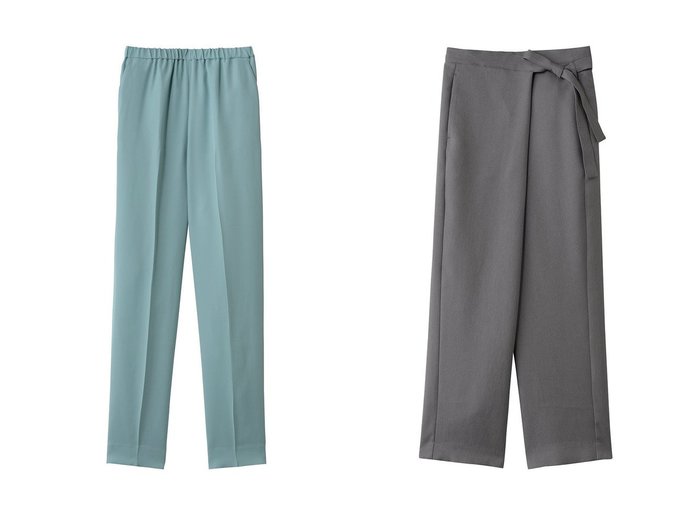 【MIDIUMISOLID/ミディウミソリッド】のdrape rap PT パンツ&center press straight easy PT パンツ おすすめ！トレンド、レディースファッションの通販 おすすめ人気トレンドファッション通販アイテム 人気、トレンドファッション・服の通販 founy(ファニー) 　ファッション　Fashion　レディースファッション　Fashion for Women　パンツ　Pants & Trousers　シンプル　Simple, Minimal　ストレート　Straight, Straight Cut　センター　Center, Center Line　ロング　Long, Long-Length　エレガント 上品　Elegant　定番　Standard, Basic Item　新作・新入荷　New Arrivals / New In　|ID:crp329100000224563