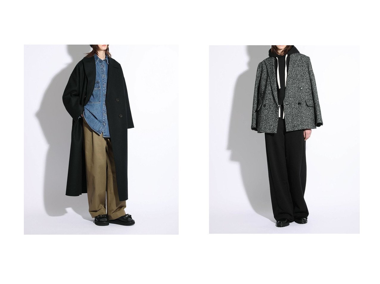 【SACRA/サクラ】のリバーテーラードコート&ヘリンボーンツイードジャケット おすすめ！トレンド、レディースファッションの通販 おすすめ人気トレンドファッション通販アイテム インテリア・キッズ・メンズ・レディースファッション・服の通販 founy(ファニー) 　ファッション　Fashion　レディースファッション　Fashion for Women　アウター　Coat / Outerwear Collection　コート・ロングコート・ピーコート　Long Coats, Peacoats & More　レディースジャケット・軽アウター　Jackets　ダブル　Double, Double-Breasted　テーラード　Tailored, Tailored Fit　バランス　Balance, Style Balance　マニッシュ　Mannish, Boyish　メルトン　Melton, Heavy Wool　ロング　Long, Long-Length　エレガント 上品　Elegant　冬　Winter / This Winter　定番　Standard, Basic Item　新作・新入荷　New Arrivals / New In　ベージュ系　Beige　ブラック系　Black　|ID:crp329100000224580