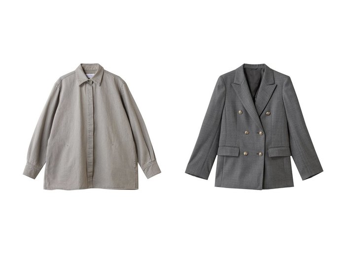 【martinique/マルティニーク】の《別注》【TU ES MON TRESOR】The Opal Denim Overシャツ&【ANAYI/アナイ】のウールオックスダブルジャケット おすすめ！トレンド、レディースファッションの通販 おすすめ人気トレンドファッション通販アイテム インテリア・キッズ・メンズ・レディースファッション・服の通販 founy(ファニー) https://founy.com/ ファッション Fashion レディースファッション Fashion for Women トップス・カットソー Cut & Sew Tops シャツ・ブラウス・オフィスカジュアル Elegant Blouses & Button-Ups アウター Coat / Outerwear Collection レディースジャケット・軽アウター Jackets スリーブ Sleeve, Long Sleeve / Short Sleeve デニム Denim, Jeans Material ロング Long, Long-Length エレガント 上品 Elegant 別注 Limited Edition, Custom Order 新作・新入荷 New Arrivals / New In 羽織 Haori, Light Jacket グログラン Grosgrain, Grosgrain Ribbon ジャケット Jacket, Outerwear ダブル Double, Double-Breasted |ID:crp329100000224589