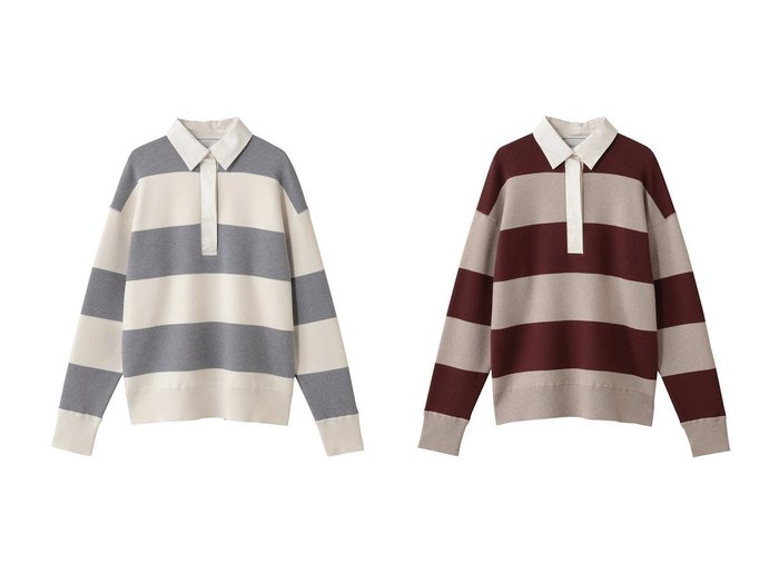 【BEIGE,/ベイジ,】のラガーニットシャツ おすすめ！トレンド、レディースファッションの通販 おすすめ人気トレンドファッション通販アイテム インテリア・キッズ・メンズ・レディースファッション・服の通販 founy(ファニー) https://founy.com/ ファッション Fashion レディースファッション Fashion for Women トップス・カットソー Cut & Sew Tops ニット Knit Tops & Sweaters シャツ・ブラウス・オフィスカジュアル Elegant Blouses & Button-Ups カジュアルプルオーバー・ニットトップス Pullovers & Knit Tops / Casual Pullovers トレンド Trend, Trending Now バランス Balance, Style Balance ボーダー Border, Stripe エレガント 上品 Elegant 再入荷 Restock / Back in Stock 無地 Plain, Solid Color |ID:crp329100000224591