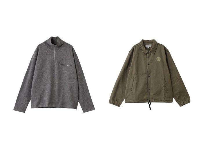 【YLEVE / MEN/イレーヴ】の【MEN】 ULTRAFINE メリノ ミルド ウール ニット ハーフ ジップ プルオーバー&【OUTERKNOWN / MEN/アウターノウン】の【MEN】THE PARKING LOT ジャケット おすすめ！トレンド、メンズファッションの通販 おすすめ人気トレンドファッション通販アイテム 人気、トレンドファッション・服の通販 founy(ファニー) ファッション Fashion メンズファッション Fashion for Men トップス・カットソー Cut & Sew Tops ニット・セーター / 定番トップス Knit Tops & Sweaters インナー Innerwear カットソー Cut and Sewn Top ジップ Zip, Zipper ハーフ Half, Half-Length 新作・新入荷 New Arrivals / New In |ID:crp329100000224614