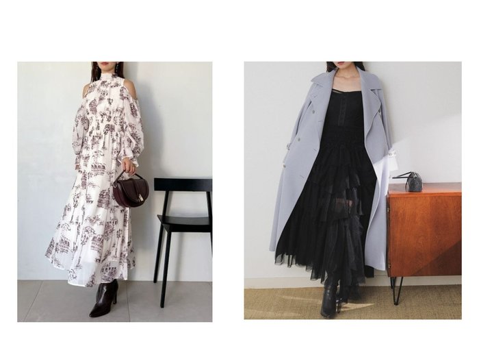 【SNIDEL/スナイデル】のコールドショルダーボウタイワンピース&チュールティアードボリュームドレス おすすめ！トレンド、レディースファッションの通販 おすすめ人気トレンドファッション通販アイテム 人気、トレンドファッション・服の通販 founy(ファニー) ファッション Fashion レディースファッション Fashion for Women ワンピース Dresses フォーマル・パーティードレス・結婚式用ドレス Elegant & Casual Dresses ウェーブ Wavy Pattern ギャザー Gathered, Ruffled シャーリング Shirring, Ruched スマート Smart, Elegant スリーブ Sleeve, Long Sleeve / Short Sleeve ミックス Mix, Mixed Style おすすめ Recommended / Our Picks エレガント 上品 Elegant インナー Innerwear キャミソール Camisole, Spaghetti Strap Top シアー Sheer, See-Through スペシャル Special, Limited Edition スリット Slit, Slit Detail チュール Tulip, Tulip Motif ドレス Dress, One-Piece フィット Fit, Slim Fit フリル Frill, Ruffle フロント Front, Front Design ベロア Velour, Soft Velvet ランダム Random, Irregular リボン Ribbon, Bow ロマンティック Romantic, Feminine Style ホリデーシーズン Holiday Season |ID:crp329100000224628