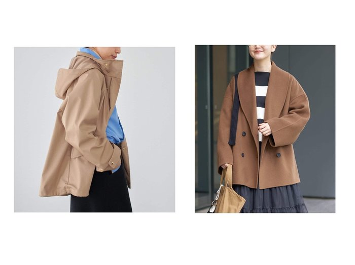 【IENA/イエナ】の《一部カラーWEB限定》ボンディングフーデッドブルゾン&Super160 ショールカラーハーフコート おすすめ！トレンド、レディースファッションの通販 おすすめ人気トレンドファッション通販アイテム 人気、トレンドファッション・服の通販 founy(ファニー) ファッション Fashion レディースファッション Fashion for Women アウター Coat / Outerwear Collection ブルゾンジャケット・スポーティアウター Blouson Jackets コート・ロングコート・ピーコート Long Coats, Peacoats & More 2025年 2025 2025-2026秋冬・A/W Autumn/Winter 2025–26 AW25–26 フォルム Silhouette, Form ボンディング Bonding, Bonded Fabric A/W・秋冬 Autumn/Winter ショール Shawl, Wrap スタンド Stand Collar, Upright Stand ハーフ Half, Half-Length 定番 Standard, Basic Item |ID:crp329100000224634
