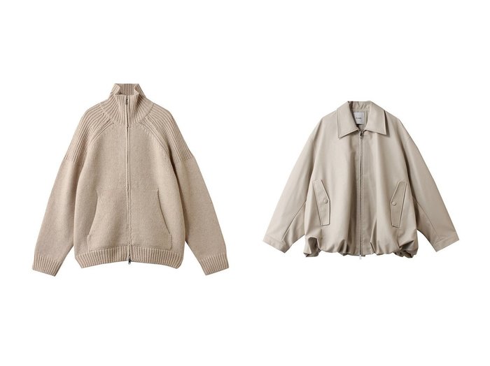 【CLANE/クラネ】のコート&POCKET ZIP KNIT TOPS おすすめ！トレンド、レディースファッションの通販 おすすめ人気トレンドファッション通販アイテム 人気、トレンドファッション・服の通販 founy(ファニー) ファッション Fashion レディースファッション Fashion for Women トップス・カットソー Cut & Sew Tops ニット Knit Tops & Sweaters カジュアルプルオーバー・ニットトップス Pullovers & Knit Tops / Casual Pullovers アウター Coat / Outerwear Collection コート・ロングコート・ピーコート Long Coats, Peacoats & More レディースジャケット・軽アウター Jackets ショルダー Shoulder, Shoulder Strap モダン Modern, Contemporary 新作・新入荷 New Arrivals / New In 羽織 Haori, Light Jacket ショート Short, Short Length バランス Balance, Style Balance バルーン Balloon, Balloon Silhouette フォルム Silhouette, Form プリーツ Pleats, Pleated |ID:crp329100000224652