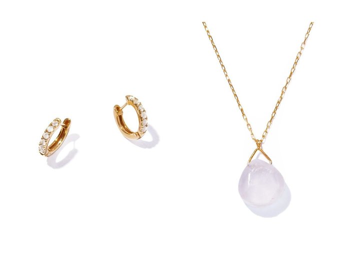 【les bonbon/ルボンボン】のserendip rose quartz ネックレス&embrace moonstone ピアス おすすめ!トレンド、レディースファッションの通販 おすすめ人気トレンドファッション通販アイテム 人気、トレンドファッション・服の通販 founy(ファニー) ファッション Fashion レディースファッション Fashion for Women ジュエリー Jewelry ファッションリング Fashion Rings イヤリング・フープ・ドロップタイプ Hoop, Drop & Clip Earrings ネックレス Necklaces & Pendants イヤリング Earrings ストーン Stone, Gem-Like バランス Balance, Style Balance フープ Hoop, Hoop Earrings エレガント 上品 Elegant 新作・新入荷 New Arrivals / New In |ID:crp329100000224665
