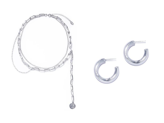 【quip queint/クイップ クエイント】のtube hoop ピアス&pendula coin ネックレス おすすめ!トレンド、レディースファッションの通販 おすすめ人気トレンドファッション通販アイテム 人気、トレンドファッション・服の通販 founy(ファニー)  ファッション Fashion レディースファッション Fashion for Women ジュエリー Jewelry ネックレス Necklaces & Pendants ファッションリング Fashion Rings イヤリング・フープ・ドロップタイプ Hoop, Drop & Clip Earrings コイン Coin, Coin Design シルバー Silver, Metallic Silver ジャケット Jacket, Outerwear チェーン Chain, Chain Strap チャーム Charm, Pendant デコルテ Décolleté, Neckline ネックレス Necklace, Pendant Necklace フォルム Silhouette, Form モダン Modern, Contemporary ロング Long, Long-Length 新作・新入荷 New Arrivals / New In |ID:crp329100000224674