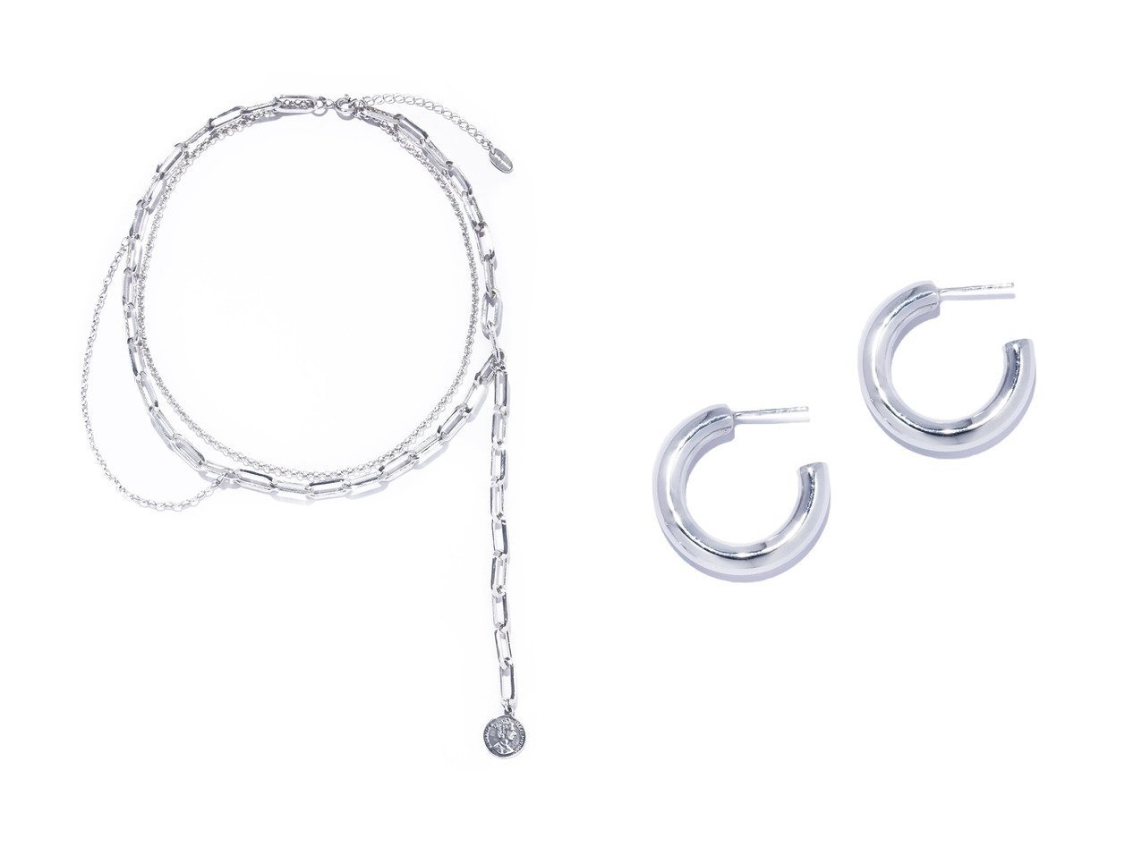 【quip queint/クイップ クエイント】のtube hoop ピアス&pendula coin ネックレス おすすめ!トレンド、レディースファッションの通販 おすすめ人気トレンドファッション通販アイテム インテリア・キッズ・メンズ・レディースファッション・服の通販 founy(ファニー)  ファッション Fashion レディースファッション Fashion for Women ジュエリー Jewelry ネックレス Necklaces & Pendants ファッションリング Fashion Rings イヤリング・フープ・ドロップタイプ Hoop, Drop & Clip Earrings コイン Coin, Coin Design シルバー Silver, Metallic Silver ジャケット Jacket, Outerwear チェーン Chain, Chain Strap チャーム Charm, Pendant デコルテ Décolleté, Neckline ネックレス Necklace, Pendant Necklace フォルム Silhouette, Form モダン Modern, Contemporary ロング Long, Long-Length 新作・新入荷 New Arrivals / New In ゴールド系 Gold |ID:crp329100000224674