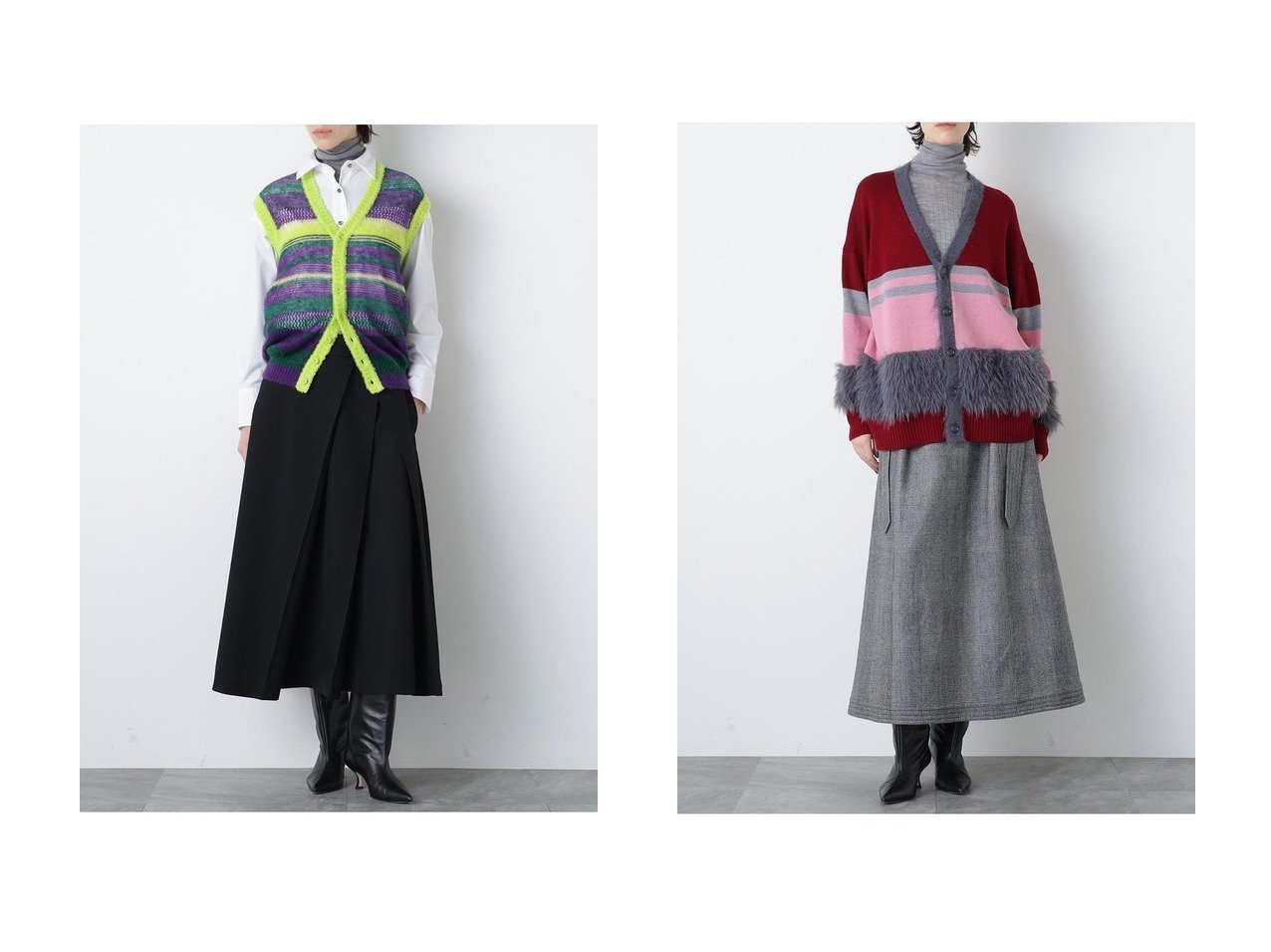 【hueLe Museum/ヒューエルミュージアム】の【STUMBLY】Belted Bicolor Stitch SK&【hLM】タックフレアスカート おすすめ!トレンド、レディースファッションの通販 おすすめ人気トレンドファッション通販アイテム インテリア・キッズ・メンズ・レディースファッション・服の通販 founy(ファニー)  ファッション Fashion レディースファッション Fashion for Women スカート Skirts Aライン・フレアスカート A-Line & Flared Skirts ロングスカート Long Skirts / Maxi & Midi Skirts エレガント 上品 Elegant クラシック Classic, Timeless Style シンプル Simple, Minimal ツイル Twist, Twisted Detail フォルム Silhouette, Form ロング Long, Long-Length 新作・新入荷 New Arrivals / New In ブラック系 Black グレー系 Gray |ID:crp329100000224690
