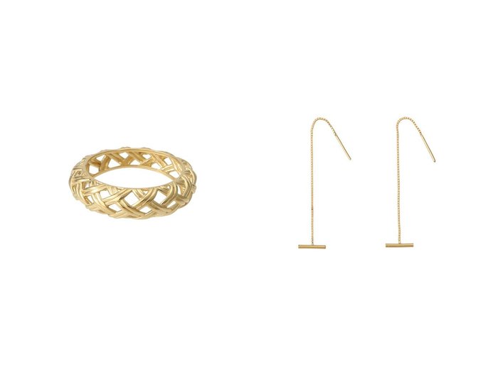 【DAISY LONDON/デイジー ロンドン】のShrimps Woven Dome リング&Estee Lalonde T Bar Box Chain ピアス おすすめ!トレンド、レディースファッションの通販 おすすめ人気トレンドファッション通販アイテム 人気、トレンドファッション・服の通販 founy(ファニー) ファッション Fashion レディースファッション Fashion for Women ジュエリー Jewelry ファッションリング Fashion Rings イヤリング・フープ・ドロップタイプ Hoop, Drop & Clip Earrings おすすめ Recommended / Our Picks パーティ Party, Party Style フォルム Silhouette, Form モダン Modern, Contemporary リュクス Luxury, Elegant, High-End, Chic 新作・新入荷 New Arrivals / New In |ID:crp329100000224695
