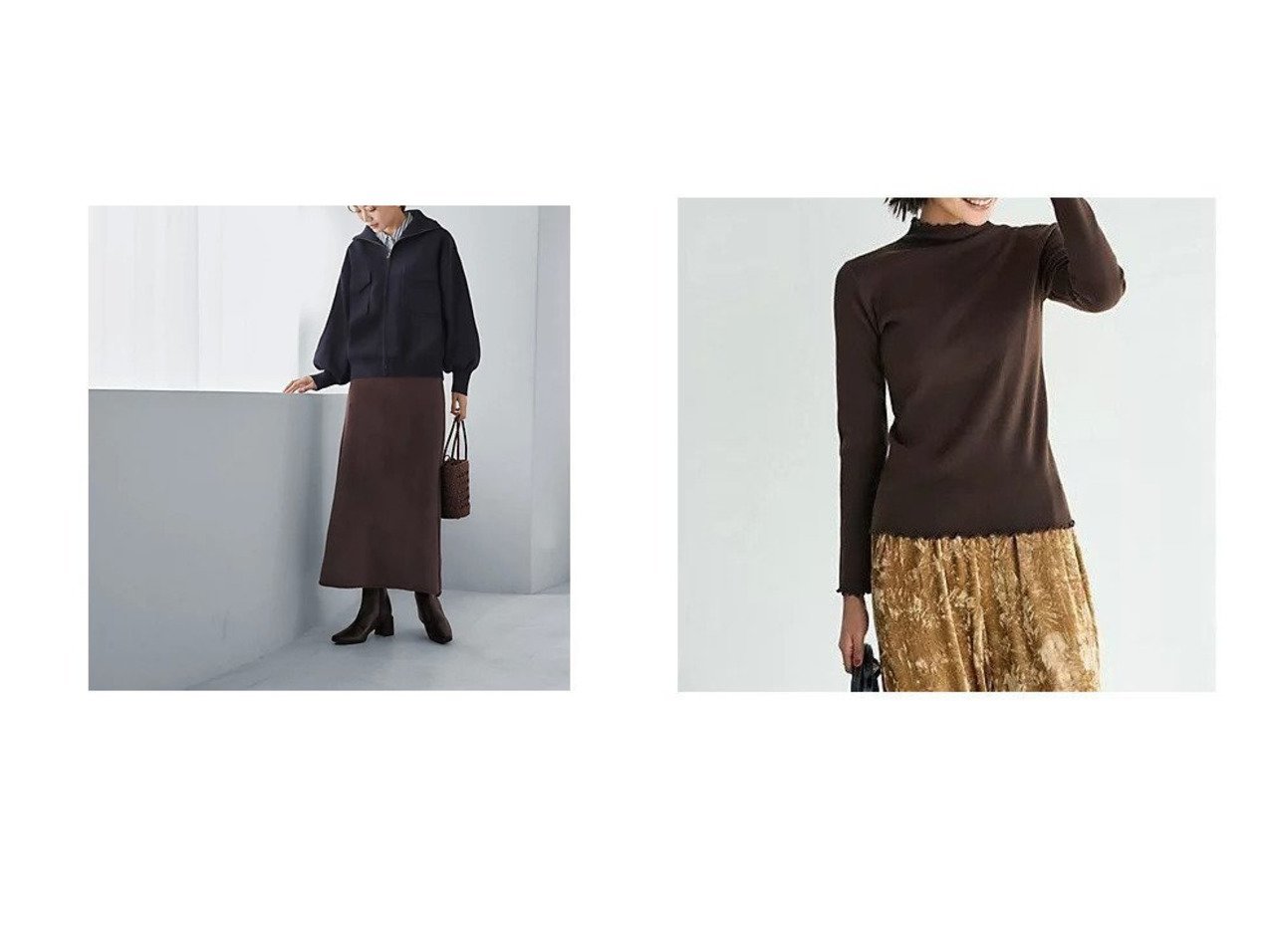 【STYLE DELI/スタイルデリ】の端っこメロウなめらかトップス&圧縮ニットジップジャケット おすすめ!トレンド、レディースファッションの通販 おすすめ人気トレンドファッション通販アイテム インテリア・キッズ・メンズ・レディースファッション・服の通販 founy(ファニー)  ファッション Fashion レディースファッション Fashion for Women アウター Coat / Outerwear Collection レディースジャケット・軽アウター Jackets トップス・カットソー Cut & Sew Tops シルバー Silver, Metallic Silver ジップ Zip, Zipper ジャケット Jacket, Outerwear タートルネック Turtleneck, High Neck ハイネック High Neck, Mock Neck バランス Balance, Style Balance パーカー Hoodie, Parka フラップ Flap, Flap Pocket ポケット Pocket, Pocket Detail メルトン Melton, Heavy Wool 冬 Winter / This Winter エレガント 上品 Elegant インナー Innerwear サロペット Overalls, Salopette シンプル Simple, Minimal スタンド Stand Collar, Upright Stand ダブル Double, Double-Breasted 定番 Standard, Basic Item なめらか Smooth, Silky Texture A/W・秋冬 Autumn/Winter ブルー系 Blue ブラウン系 Brown グリーン系 Green |ID:crp329100000224717