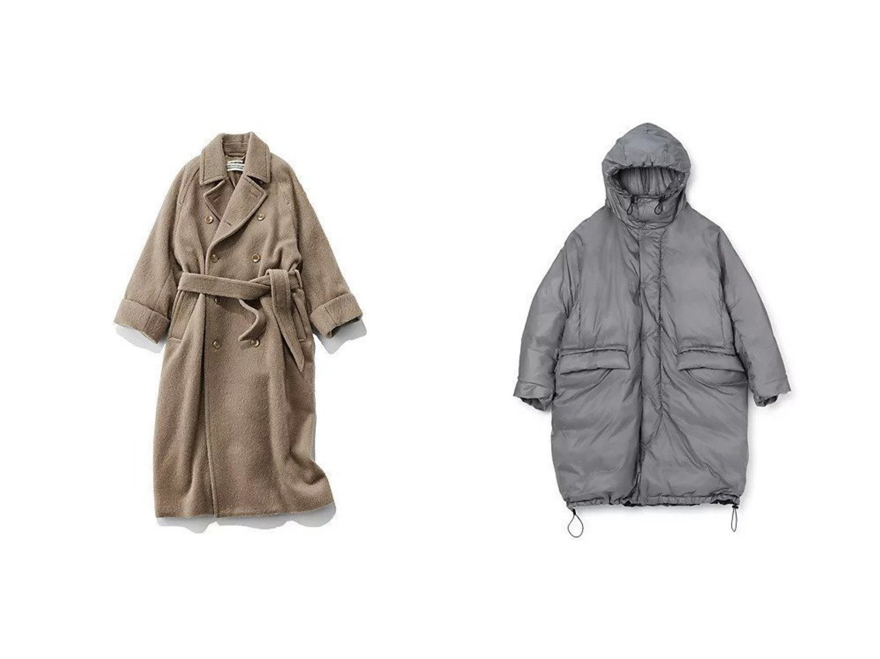 【COUTURE D'ADAM/クチュールドアダム】の【Marisol別注】Ulster Coat&【Fumiko Tokuhara/徳原文子】の【Marisol別注】超軽量ナイロンアウトドアダウンロングJKTフーディ― おすすめ!トレンド、レディースファッションの通販 おすすめ人気トレンドファッション通販アイテム インテリア・キッズ・メンズ・レディースファッション・服の通販 founy(ファニー)  ファッション Fashion レディースファッション Fashion for Women アウター Coat / Outerwear Collection コート・ロングコート・ピーコート Long Coats, Peacoats & More エレガント 上品 Elegant コラボ Collaboration, Collab 別注 Limited Edition, Custom Order ダウン Down, Puffer フェザー Feather, Feather Detail ロング Long, Long-Length 軽量 Lightweight, Ultra Light ブラウン系 Brown グレー系 Gray |ID:crp329100000224721
