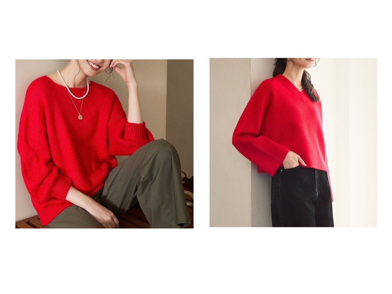【NIJYUSANKU/23区】の【一部店舗限定】ケーブル 袖デザイン ニット&【一部店舗限定】ソフトウール Vネック ニット おすすめ!トレンド、レディースファッションの通販 おすすめ人気トレンドファッション通販アイテム インテリア・キッズ・メンズ・レディースファッション・服の通販 founy(ファニー)  ファッション Fashion レディースファッション Fashion for Women トップス・カットソー Cut & Sew Tops ニット Knit Tops & Sweaters Vネックトップス V-Neck Tops / V-Cut Neckline Shirts シンプル Simple, Minimal ストレート Straight, Straight Cut セーター Sweater, Knitwear A/W・秋冬 Autumn/Winter 新作・新入荷 New Arrivals / New In エレガント 上品 Elegant 2025年 2025 2025-2026秋冬・A/W Autumn/Winter 2025–26 AW25–26 オレンジ系 Orange グレー系 Gray ベージュ系 Beige ホワイト系 White |ID:crp329100000224734