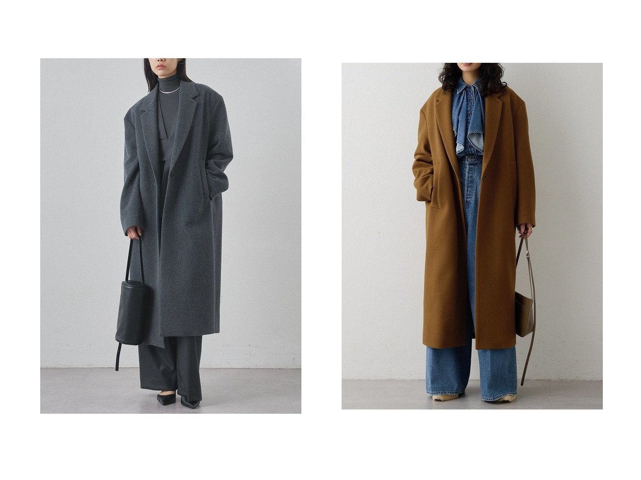 【Whim Gazette/ウィムガゼット】のウールパイルロングチェスターコート おすすめ!トレンド、レディースファッションの通販 おすすめ人気トレンドファッション通販アイテム インテリア・キッズ・メンズ・レディースファッション・服の通販 founy(ファニー)  ファッション Fashion レディースファッション Fashion for Women アウター Coat / Outerwear Collection コート・ロングコート・ピーコート Long Coats, Peacoats & More チェスターコート・ロング丈アウター Chester Coats / Chesterfield Long Coats クラシック Classic, Timeless Style スタイリッシュ Stylish, Fashionable チェスターコート Chester Coat, Long Coat バランス Balance, Style Balance ロング Long, Long-Length 新作・新入荷 New Arrivals / New In グレー系 Gray |ID:crp329100000224740