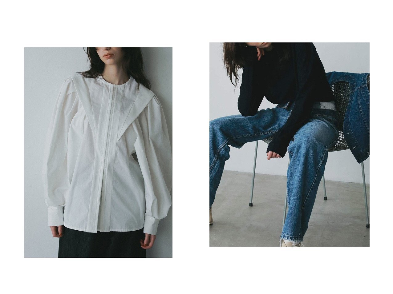 【HER./ハー】のコットンタックバルーンスリーブブラウス&ウールジャガードプルオーバー おすすめ!トレンド、レディースファッションの通販 おすすめ人気トレンドファッション通販アイテム インテリア・キッズ・メンズ・レディースファッション・服の通販 founy(ファニー)  ファッション Fashion レディースファッション Fashion for Women トップス・カットソー Cut & Sew Tops シャツ・ブラウス・オフィスカジュアル Elegant Blouses & Button-Ups ニット Knit Tops & Sweaters カジュアルプルオーバー・ニットトップス Pullovers & Knit Tops / Casual Pullovers イレギュラー Irregular Design スリーブ Sleeve, Long Sleeve / Short Sleeve バルーン Balloon, Balloon Silhouette フロント Front, Front Design ロング Long, Long-Length 新作・新入荷 New Arrivals / New In なめらか Smooth, Silky Texture ボトム Bottoms, Lower Wear 無地 Plain, Solid Color ブラック系 Black ホワイト系 White ブルー系 Blue |ID:crp329100000224747