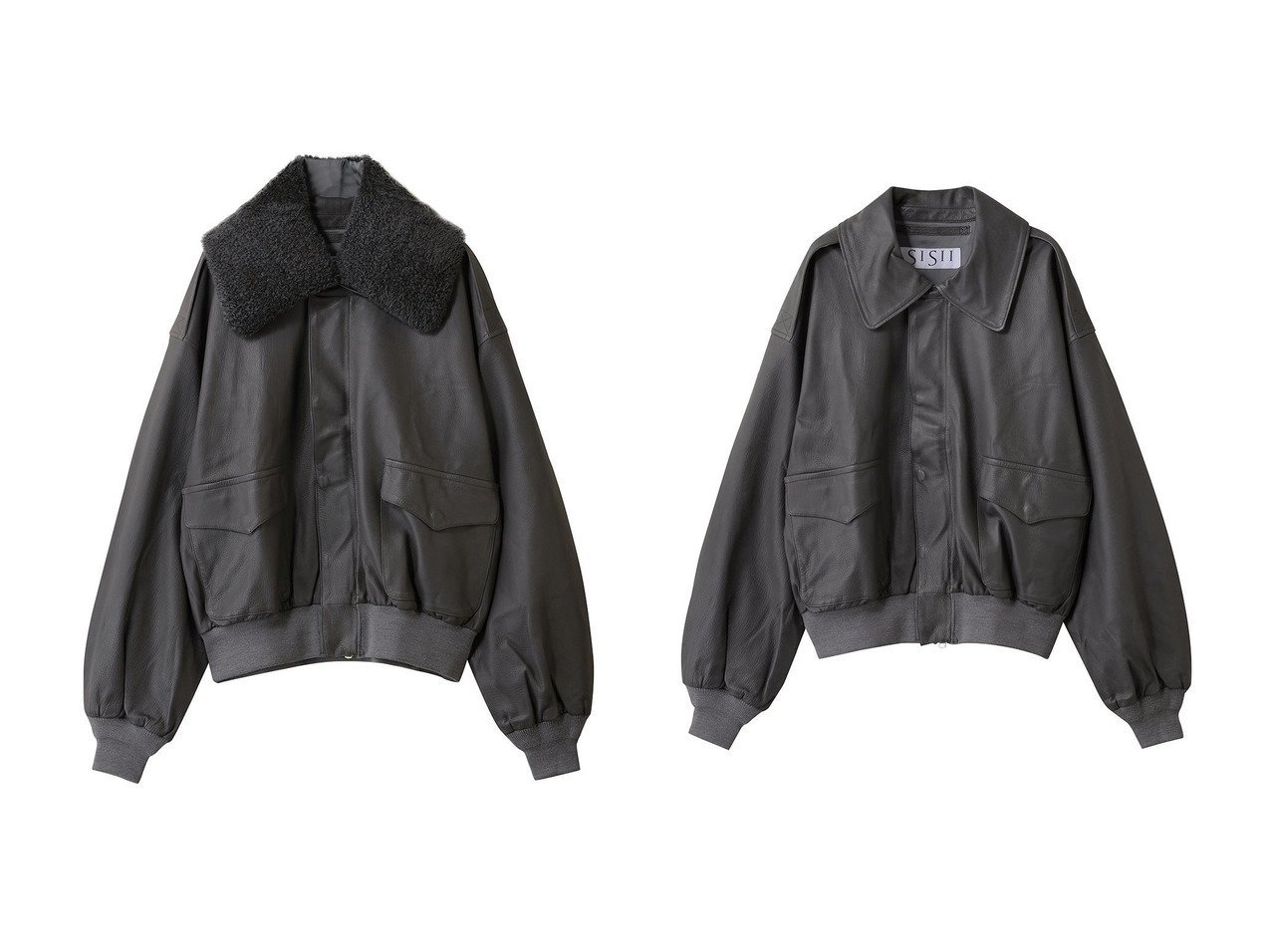 【sisii/シシ】のA-2 ジャケット&A-2 ジャケット 2WAYムートンファー襟付き(取り外し可能) おすすめ人気トレンドファッション通販アイテム インテリア・キッズ・メンズ・レディースファッション・服の通販 founy(ファニー)  ファッション Fashion レディースファッション Fashion for Women アウター Coat / Outerwear Collection レディースジャケット・軽アウター Jackets ブルゾンジャケット・スポーティアウター Blouson Jackets ジャケット Jacket, Outerwear バランス Balance, Style Balance ミリタリー Military, Army Style 新作・新入荷 New Arrivals / New In スタイリッシュ Stylish, Fashionable フェミニン Feminine, Girly ブルゾン Blouson, Bomber Jacket マニッシュ Mannish, Boyish A/W・秋冬 Autumn/Winter グレー系 Gray |ID:crp329100000224753