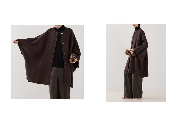 【THE STORE by C/ザ ストア バイ シー】の【V】【COCUCA】リバーカラーケープ おすすめ!トレンド、レディースファッションの通販 おすすめ人気トレンドファッション通販アイテム 人気、トレンドファッション・服の通販 founy(ファニー) ファッション Fashion レディースファッション Fashion for Women アウター Coat / Outerwear Collection コート・ロングコート・ピーコート Long Coats, Peacoats & More クラシック Classic, Timeless Style スリット Slit, Slit Detail メタル Metal, Metal Parts ロング Long, Long-Length 別注 Limited Edition, Custom Order 新作・新入荷 New Arrivals / New In |ID:crp329100000224763