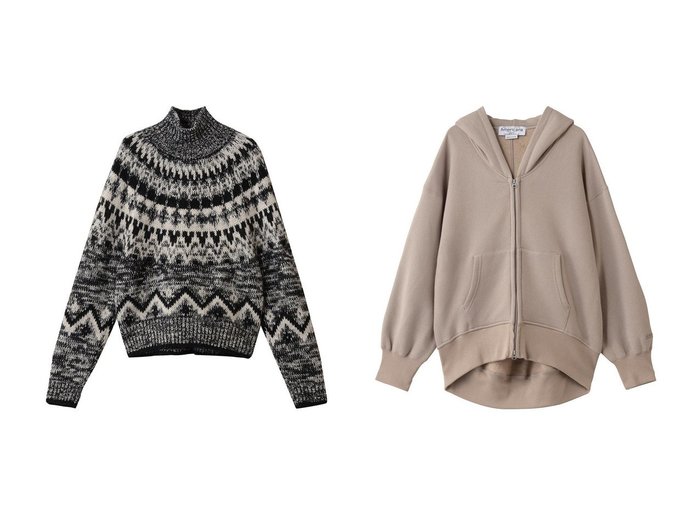 【BATONER/バトナー】のモヘア ノルディック タートル ネック&【Americana/アメリカーナ】の【ELLE SHOP限定】ゴールドジップ フード パーカー おすすめ!トレンド、レディースファッションの通販 おすすめ人気トレンドファッション通販アイテム 人気、トレンドファッション・服の通販 founy(ファニー) ファッション Fashion レディースファッション Fashion for Women トップス・カットソー Cut & Sew Tops ニット Knit Tops & Sweaters カジュアルプルオーバー・ニットトップス Pullovers & Knit Tops / Casual Pullovers シャツ・ブラウス・オフィスカジュアル Elegant Blouses & Button-Ups レディースパーカー・カジュアルフーディー Casual Hoodies & Sweatshirts ロングTシャツ・Tシャツ Longline T-Shirts & Tees スウェット・クルーネックトップス Sweatshirts & Crewnecks / Relaxed Fit Sweat Tops カットソー・ベーシックTシャツ Cut-and-Sewn Tops / Stretch Tees & Basics クラシカル Classical, Vintage-Inspired セーター Sweater, Knitwear タートル Turtleneck, Turtle Collar タートルネック Turtleneck, High Neck 新作・新入荷 New Arrivals / New In A/W・秋冬 Autumn/Winter インナー Innerwear トレンド Trend, Trending Now パーカー Hoodie, Parka リュクス Luxury, Elegant, High-End, Chic |ID:crp329100000224764