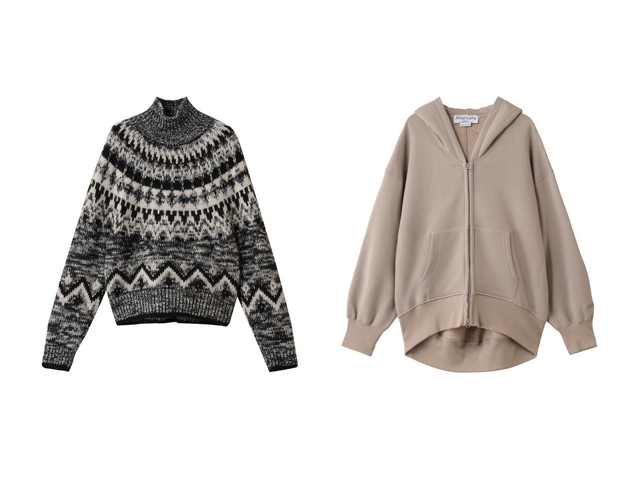 【BATONER/バトナー】のモヘア ノルディック タートル ネック&【Americana/アメリカーナ】の【ELLE SHOP限定】ゴールドジップ フード パーカー おすすめ!トレンド、レディースファッションの通販 おすすめ人気トレンドファッション通販アイテム インテリア・キッズ・メンズ・レディースファッション・服の通販 founy(ファニー)  ファッション Fashion レディースファッション Fashion for Women トップス・カットソー Cut & Sew Tops ニット Knit Tops & Sweaters カジュアルプルオーバー・ニットトップス Pullovers & Knit Tops / Casual Pullovers シャツ・ブラウス・オフィスカジュアル Elegant Blouses & Button-Ups レディースパーカー・カジュアルフーディー Casual Hoodies & Sweatshirts ロングTシャツ・Tシャツ Longline T-Shirts & Tees スウェット・クルーネックトップス Sweatshirts & Crewnecks / Relaxed Fit Sweat Tops カットソー・ベーシックTシャツ Cut-and-Sewn Tops / Stretch Tees & Basics クラシカル Classical, Vintage-Inspired セーター Sweater, Knitwear タートル Turtleneck, Turtle Collar タートルネック Turtleneck, High Neck 新作・新入荷 New Arrivals / New In A/W・秋冬 Autumn/Winter インナー Innerwear トレンド Trend, Trending Now パーカー Hoodie, Parka リュクス Luxury, Elegant, High-End, Chic ブラック系 Black グレー系 Gray ベージュ系 Beige |ID:crp329100000224764