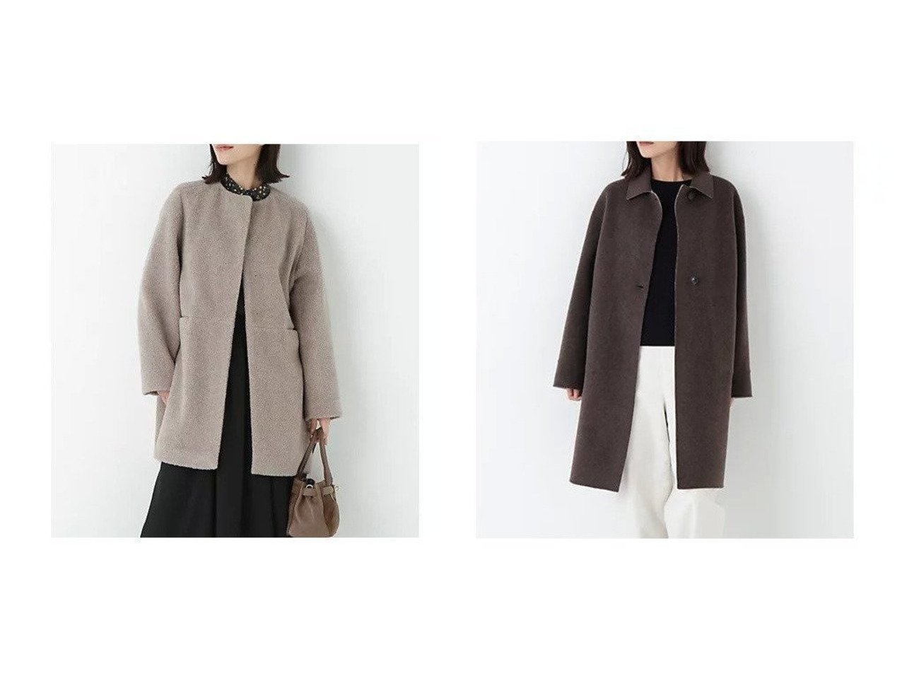 【HUMAN WOMAN/ヒューマンウーマン】のボアノーカラーコート&リバーシブルステンカラーリバーコート おすすめ!トレンド、レディースファッションの通販 おすすめ人気トレンドファッション通販アイテム インテリア・キッズ・メンズ・レディースファッション・服の通販 founy(ファニー)  ファッション Fashion レディースファッション Fashion for Women アウター Coat / Outerwear Collection コート・ロングコート・ピーコート Long Coats, Peacoats & More おすすめ Recommended / Our Picks インナー Innerwear スタンダード Standard, Basic スリーブ Sleeve, Long Sleeve / Short Sleeve ボトム Bottoms, Lower Wear ポケット Pocket, Pocket Detail メルトン Melton, Heavy Wool リバーシブル Reversible, Two-Sided エレガント 上品 Elegant 定番 Standard, Basic Item 無地 Plain, Solid Color グレー系 Gray ベージュ系 Beige ブラウン系 Brown |ID:crp329100000224804