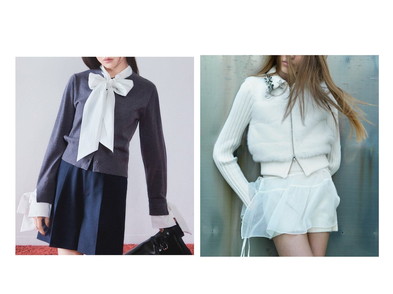 【SNIDEL/スナイデル】のファーニットブルゾン&ボウタイドッキングニットプルオーバー おすすめ!トレンド、レディースファッションの通販 おすすめ人気トレンドファッション通販アイテム インテリア・キッズ・メンズ・レディースファッション・服の通販 founy(ファニー)  ファッション Fashion レディースファッション Fashion for Women トップス・カットソー Cut & Sew Tops ニット Knit Tops & Sweaters カジュアルプルオーバー・ニットトップス Pullovers & Knit Tops / Casual Pullovers アウター Coat / Outerwear Collection ブルゾンジャケット・スポーティアウター Blouson Jackets ウェーブ Wavy Pattern カフス Cuff Design カーディガン Cardigan, Knitwear ストライプ Stripe, Striped Pattern ストレッチ Stretch, Stretchy Fabric ストレート Straight, Straight Cut スマート Smart, Elegant ドッキング Docking, Mixed Material ビッグ Big, Oversized ブロード Broadcloth, Fine Cotton 無地 Plain, Solid Color リボン Ribbon, Bow おすすめ Recommended / Our Picks |ID:crp329100000224809