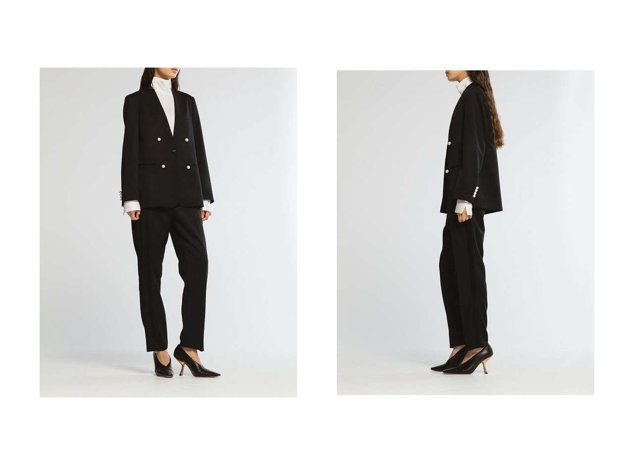 【CINOH/チノ】の【BLACK FORMAL】ノーカラー ジャケット おすすめ!トレンド、レディースファッションの通販 おすすめ人気トレンドファッション通販アイテム インテリア・キッズ・メンズ・レディースファッション・服の通販 founy(ファニー)  ファッション Fashion レディースファッション Fashion for Women アウター Coat / Outerwear Collection レディースジャケット・軽アウター Jackets ノーカラージャケット / シンプル上品コーデ Collarless Jackets エレガント 上品 Elegant オケージョン Occasion Wear シンプル Simple, Minimal ジャケット Jacket, Outerwear パール Pearl, Pearl Accent フロント Front, Front Design マニッシュ Mannish, Boyish 定番 Standard, Basic Item 新作・新入荷 New Arrivals / New In ブラック系 Black |ID:crp329100000224810