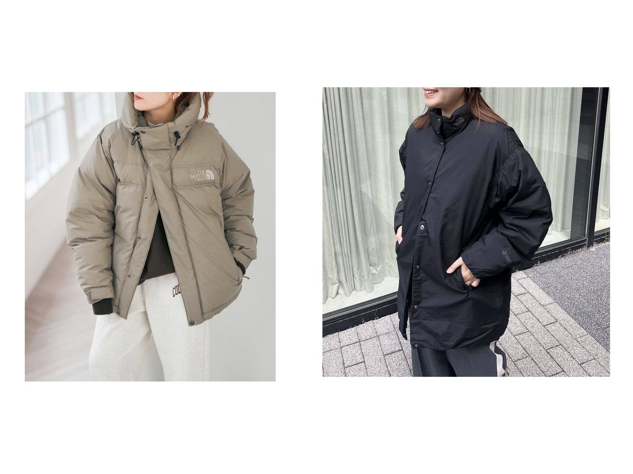 【JOURNAL STANDARD/ジャーナルスタンダード】の【THE NORTH FACE】ALTERATION ZEPHER SHELL HALF COAT&【Spick & Span/スピック&スパン】のザノースフェイス Alteration Baffs Jacket おすすめ！トレンド、レディースファッションの通販 おすすめ人気トレンドファッション通販アイテム インテリア・キッズ・メンズ・レディースファッション・服の通販 founy(ファニー) 　ファッション　Fashion　レディースファッション　Fashion for Women　アウター　Coat / Outerwear Collection　レディースジャケット・軽アウター　Jackets　コート・ロングコート・ピーコート　Long Coats, Peacoats & More　アウトドア　Outdoor Clothing　スポーティ　Sporty, Casual Athletic　スマート　Smart, Elegant　ダウン　Down, Puffer　ダブル　Double, Double-Breasted　ドローコード　Drawcord, Drawstring Cord　フラップ　Flap, Flap Pocket　フロント　Front, Front Design　ブラック系　Black　グレー系　Gray　ベージュ系　Beige　|ID:crp329100000224826