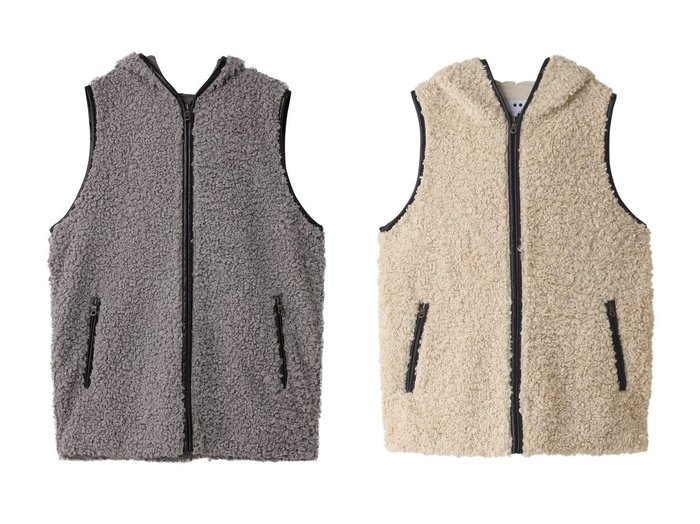 【three dots/スリー ドッツ】のボア フーディベスト おすすめ！トレンド、レディースファッションの通販 おすすめ人気トレンドファッション通販アイテム 人気、トレンドファッション・服の通販 founy(ファニー) 　ファッション　Fashion　レディースファッション　Fashion for Women　アウター　Coat / Outerwear Collection　レディースジャケット・軽アウター　Jackets　ジャケット　Jacket, Outerwear　パイピング　Piping, Trim Design　フェミニン　Feminine, Girly　ベスト　Vest, Waistcoat　マニッシュ　Mannish, Boyish　再入荷　Restock / Back in Stock　夏　Summer　|ID:crp329100000224838