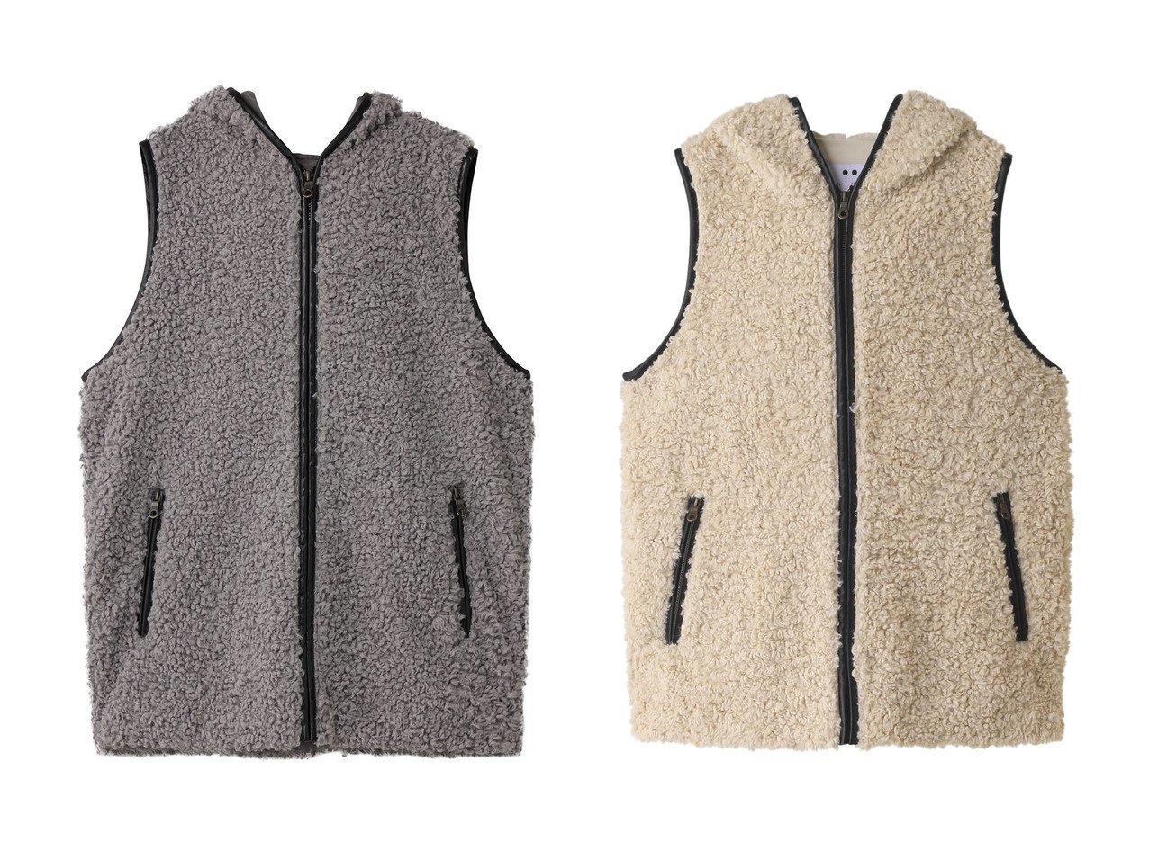 【three dots/スリー ドッツ】のボア フーディベスト おすすめ!トレンド、レディースファッションの通販 おすすめ人気トレンドファッション通販アイテム インテリア・キッズ・メンズ・レディースファッション・服の通販 founy(ファニー)  ファッション Fashion レディースファッション Fashion for Women アウター Coat / Outerwear Collection レディースジャケット・軽アウター Jackets ジャケット Jacket, Outerwear パイピング Piping, Trim Design フェミニン Feminine, Girly ベスト Vest, Waistcoat マニッシュ Mannish, Boyish 再入荷 Restock / Back in Stock 夏 Summer ブラック系 Black ホワイト系 White グレー系 Gray |ID:crp329100000224838