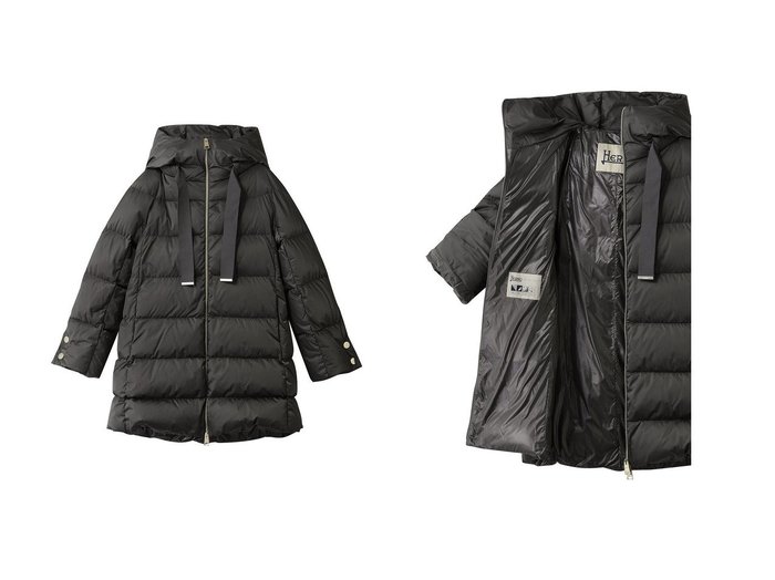 【HERNO/ヘルノ】のはっ水ポリエステルダウンフーディーコート おすすめ！トレンド、レディースファッションの通販 おすすめ人気トレンドファッション通販アイテム 人気、トレンドファッション・服の通販 founy(ファニー) 　ファッション　Fashion　レディースファッション　Fashion for Women　アウター　Coat / Outerwear Collection　コート・ロングコート・ピーコート　Long Coats, Peacoats & More　ダウン　Down, Puffer　エレガント 上品　Elegant　新作・新入荷　New Arrivals / New In　軽量　Lightweight, Ultra Light　防寒　Cold Protection, Winter-Ready　|ID:crp329100000224851