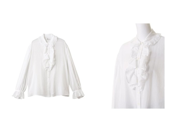 【Bilitis dix-sept ans/ビリティス ディセッタン】のラッフルフリルブラウス おすすめ！トレンド、レディースファッションの通販 おすすめ人気トレンドファッション通販アイテム 人気、トレンドファッション・服の通販 founy(ファニー) ファッション Fashion レディースファッション Fashion for Women トップス・カットソー Cut & Sew Tops シャツ・ブラウス・オフィスカジュアル Elegant Blouses & Button-Ups 2025年 2025 2025-2026秋冬・A/W Autumn/Winter 2025–26 AW25–26 オケージョン Occasion Wear ギャザー Gathered, Ruffled スリーブ Sleeve, Long Sleeve / Short Sleeve ロング Long, Long-Length エレガント 上品 Elegant A/W・秋冬 Autumn/Winter |ID:crp329100000224852