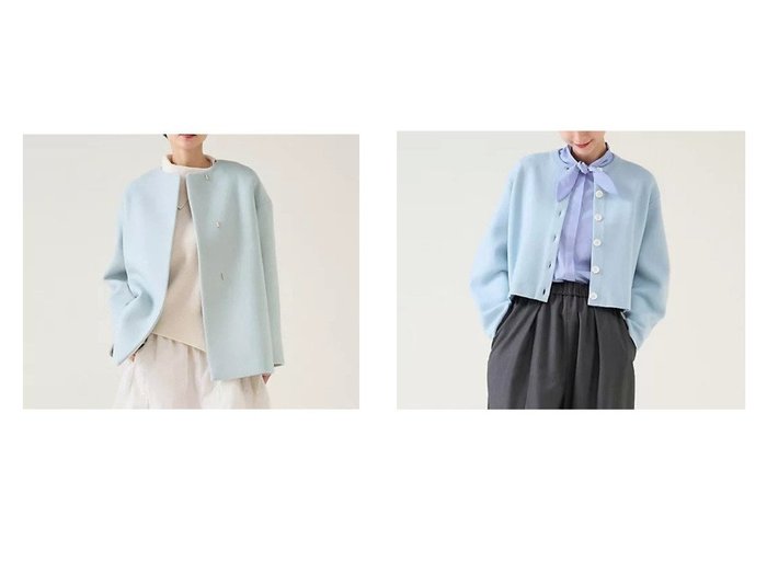 【martinique/マルティニーク】のダブルフェイスニットカーディガン&ノーカラーコート おすすめ！トレンド、レディースファッションの通販 おすすめ人気トレンドファッション通販アイテム 人気、トレンドファッション・服の通販 founy(ファニー) ファッション Fashion レディースファッション Fashion for Women アウター Coat / Outerwear Collection コート・ロングコート・ピーコート Long Coats, Peacoats & More トップス・カットソー Cut & Sew Tops ニット Knit Tops & Sweaters カーディガン・羽織り Layered Style Cardigans イタリア Italy ジャカード／ジャガード Jacquard, Woven Pattern ストール Stole, Wrap センター Center, Center Line フロント Front, Front Design プリーツ Pleats, Pleated マフラー Scarf, Muffler モダン Modern, Contemporary おすすめ Recommended / Our Picks エレガント 上品 Elegant ホリデーシーズン Holiday Season インナー Innerwear カーディガン Cardigan, Knitwear コンパクト Compact, Small Size バランス Balance, Style Balance |ID:crp329100000224858