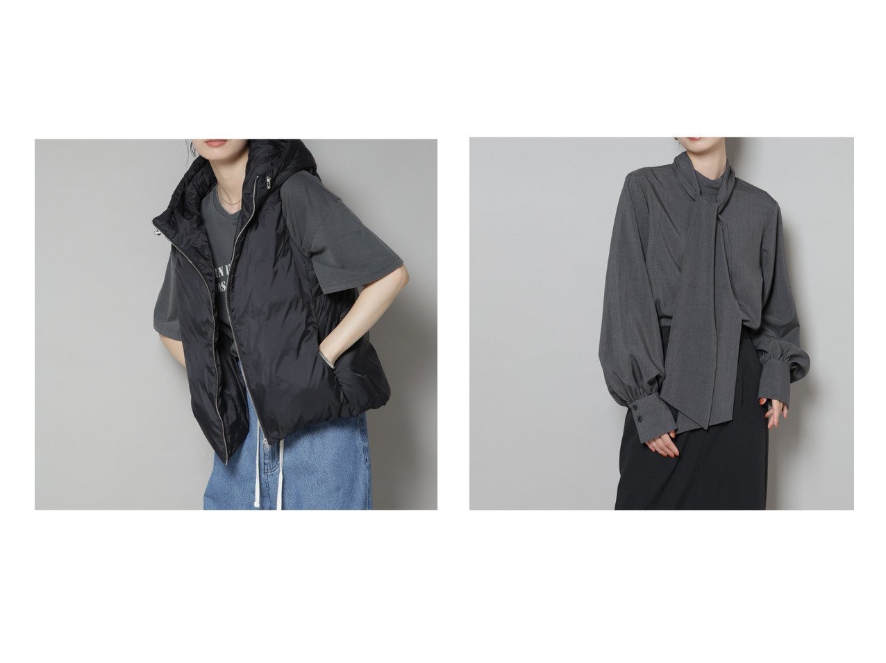 【nano universe/ナノ ユニバース】のボータイ取り外し可能2wayブラウス&撥水加工ライトダウン フードジップアップベスト おすすめ!トレンド、レディースファッションの通販 おすすめ人気トレンドファッション通販アイテム インテリア・キッズ・メンズ・レディースファッション・服の通販 founy(ファニー)  ファッション Fashion レディースファッション Fashion for Women トップス・カットソー Cut & Sew Tops シャツ・ブラウス・オフィスカジュアル Elegant Blouses & Button-Ups アウター Coat / Outerwear Collection ベスト&ジレ / 重ね着スタイル Vests & Gilets アクセサリー Fashion Accessories インナー Innerwear 秋 Autumn シンプル Simple, Minimal ジャケット Jacket, Outerwear スタンド Stand Collar, Upright Stand デニム Denim, Jeans Material ベーシック Basic, Essential ボトム Bottoms, Lower Wear メランジ Melange, Mixed Yarn アウトレット Outlet / Clearance おすすめ Recommended / Our Picks 2025年 2025 2025-2026秋冬・A/W Autumn/Winter 2025–26 AW25–26 グレー系 Gray ベージュ系 Beige ブラック系 Black イエロー系 Yellow |ID:crp329100000224865
