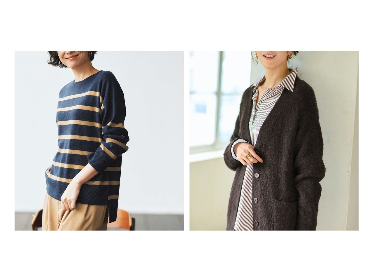 【DoCLASSE/ドゥクラッセ】のモヘア混シャギー・Vネックカーディガン&ウール混・ドロップショルダーセーター 40代、50代の方におすすめ!トレンド、レディースファッションの通販 おすすめ人気トレンドファッション通販アイテム インテリア・キッズ・メンズ・レディースファッション・服の通販 founy(ファニー)  ファッション Fashion レディースファッション Fashion for Women トップス・カットソー Cut & Sew Tops ニット Knit Tops & Sweaters カーディガン・羽織り Layered Style Cardigans Vネックトップス V-Neck Tops / V-Cut Neckline Shirts 新作・新入荷 New Arrivals / New In セーター Sweater, Knitwear フォルム Silhouette, Form フレンチ French, French Style 冬 Winter / This Winter アンゴラ Angora Knitwear カーディガン Cardigan, Knitwear グレー系 Gray ブラック系 Black ブルー系 Blue ピンク系 Pink ブラウン系 Brown |ID:crp329100000224875