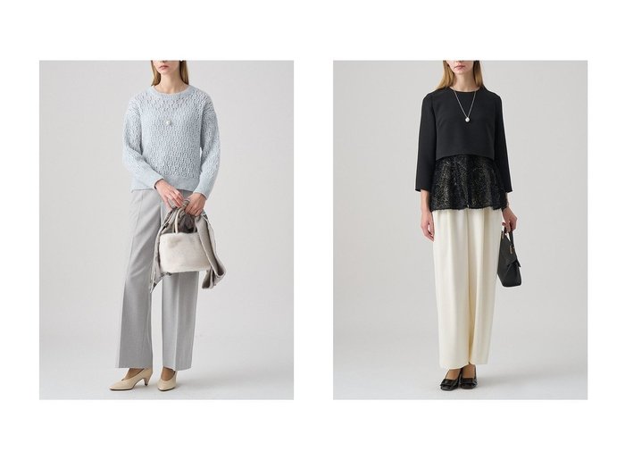 【ANAYI/アナイ】のテープチュール刺繍レイヤード プルオーバー&ダイヤレースワイド プルオーバー おすすめ!トレンド、レディースファッションの通販 おすすめ人気トレンドファッション通販アイテム インテリア・キッズ・メンズ・レディースファッション・服の通販 founy(ファニー) https://founy.com/ ファッション Fashion レディースファッション Fashion for Women トップス・カットソー Cut & Sew Tops ニット Knit Tops & Sweaters カジュアルプルオーバー・ニットトップス Pullovers & Knit Tops / Casual Pullovers シャツ・ブラウス・オフィスカジュアル Elegant Blouses & Button-Ups おすすめ Recommended / Our Picks インナー Innerwear エアリー Airy Texture スパンコール Sequins, Sequin Embellishment パステル Pastel, Soft Color 冬 Winter / This Winter 新作・新入荷 New Arrivals / New In |ID:crp329100000224901