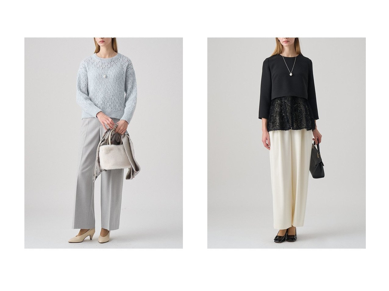 【ANAYI/アナイ】のテープチュール刺繍レイヤード プルオーバー&ダイヤレースワイド プルオーバー おすすめ!トレンド、レディースファッションの通販 おすすめ人気トレンドファッション通販アイテム インテリア・キッズ・メンズ・レディースファッション・服の通販 founy(ファニー)  ファッション Fashion レディースファッション Fashion for Women トップス・カットソー Cut & Sew Tops ニット Knit Tops & Sweaters カジュアルプルオーバー・ニットトップス Pullovers & Knit Tops / Casual Pullovers シャツ・ブラウス・オフィスカジュアル Elegant Blouses & Button-Ups おすすめ Recommended / Our Picks インナー Innerwear エアリー Airy Texture スパンコール Sequins, Sequin Embellishment パステル Pastel, Soft Color 冬 Winter / This Winter 新作・新入荷 New Arrivals / New In ホワイト系 White ブルー系 Blue ブラック系 Black |ID:crp329100000224901