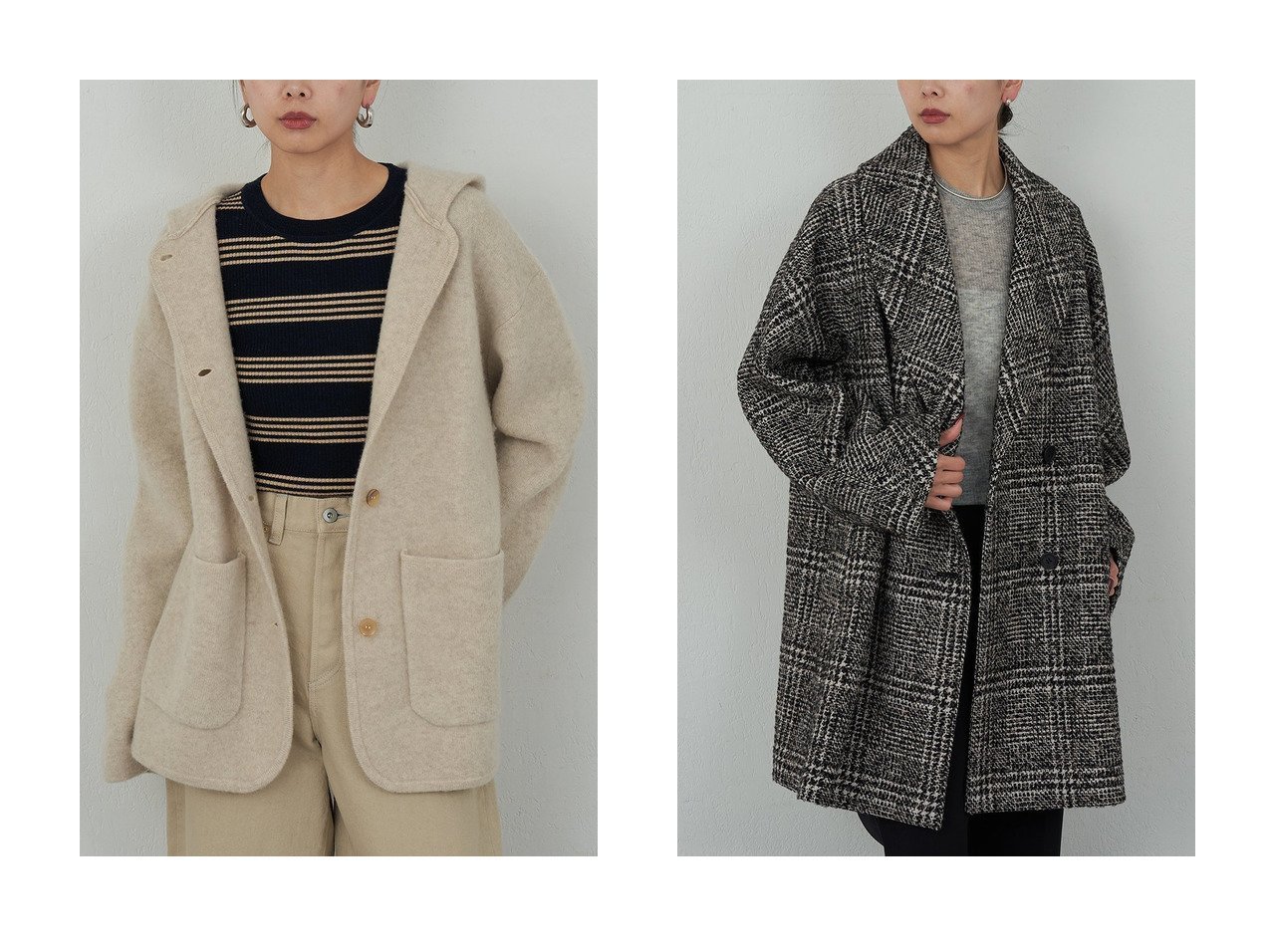 【GALLARDAGALANTE/ガリャルダガランテ】の【HERITANOVUM】ニットフーディコート&【HERITANOVUM】ツィードショールカラーショートコート おすすめ!トレンド、レディースファッションの通販 おすすめ人気トレンドファッション通販アイテム インテリア・キッズ・メンズ・レディースファッション・服の通販 founy(ファニー)  ファッション Fashion レディースファッション Fashion for Women アウター Coat / Outerwear Collection コート・ロングコート・ピーコート Long Coats, Peacoats & More エレガント 上品 Elegant ショート Short, Short Length リラックス Relax, Relaxed Fit 新作・新入荷 New Arrivals / New In ショール Shawl, Wrap スタイリッシュ Stylish, Fashionable ツイード Twill, Twill Weave A/W・秋冬 Autumn/Winter ベージュ系 Beige |ID:crp329100000224910