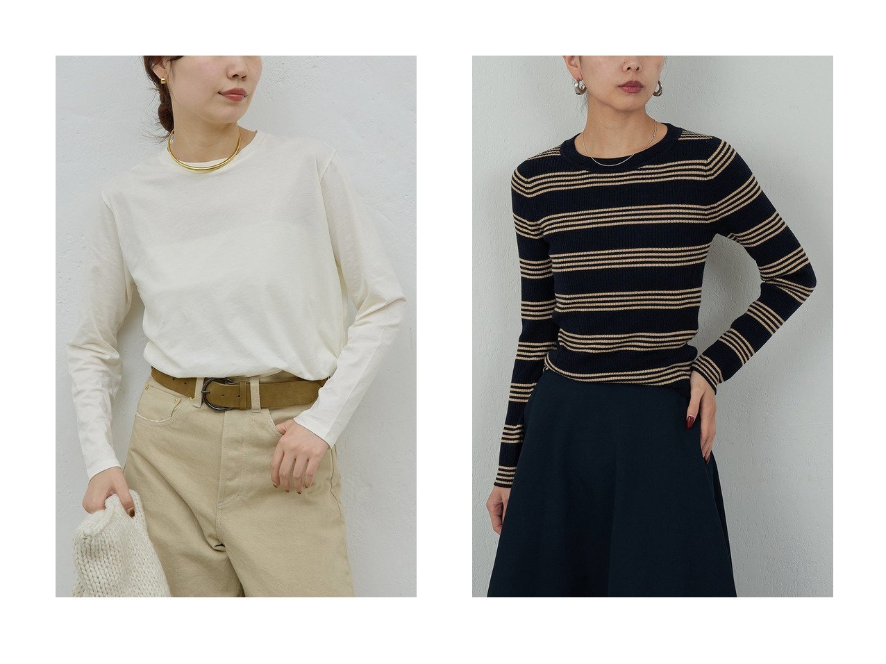 【GALLARDAGALANTE/ガリャルダガランテ】の【HERITANOVUM】オーガニックコットンロングスリーブT&【HERITANOVUM】ボーダークループルオーバー おすすめ!トレンド、レディースファッションの通販 おすすめ人気トレンドファッション通販アイテム インテリア・キッズ・メンズ・レディースファッション・服の通販 founy(ファニー)  ファッション Fashion レディースファッション Fashion for Women トップス・カットソー Cut & Sew Tops シャツ・ブラウス・オフィスカジュアル Elegant Blouses & Button-Ups ロングTシャツ・Tシャツ Longline T-Shirts & Tees カットソー・ベーシックTシャツ Cut-and-Sewn Tops / Stretch Tees & Basics カジュアルプルオーバー・ニットトップス Pullovers & Knit Tops / Casual Pullovers インナー Innerwear コンパクト Compact, Small Size シンプル Simple, Minimal スリーブ Sleeve, Long Sleeve / Short Sleeve ロング Long, Long-Length 定番 Standard, Basic Item 新作・新入荷 New Arrivals / New In ホワイト系 White ベージュ系 Beige ブルー系 Blue |ID:crp329100000224912