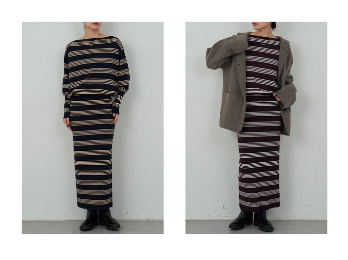 【GALLARDAGALANTE/ガリャルダガランテ】の【HERITANOVUM】ボーダーニットワンピース おすすめ!トレンド、レディースファッションの通販 おすすめ人気トレンドファッション通販アイテム 人気、トレンドファッション・服の通販 founy(ファニー) ファッション Fashion レディースファッション Fashion for Women ワンピース Dresses ニットワンピース Knit Dresses チュニック Tunic Tops & Dresses チュニック Tunic, Long Top ボーダー Border, Stripe ロング Long, Long-Length 新作・新入荷 New Arrivals / New In |ID:crp329100000224913
