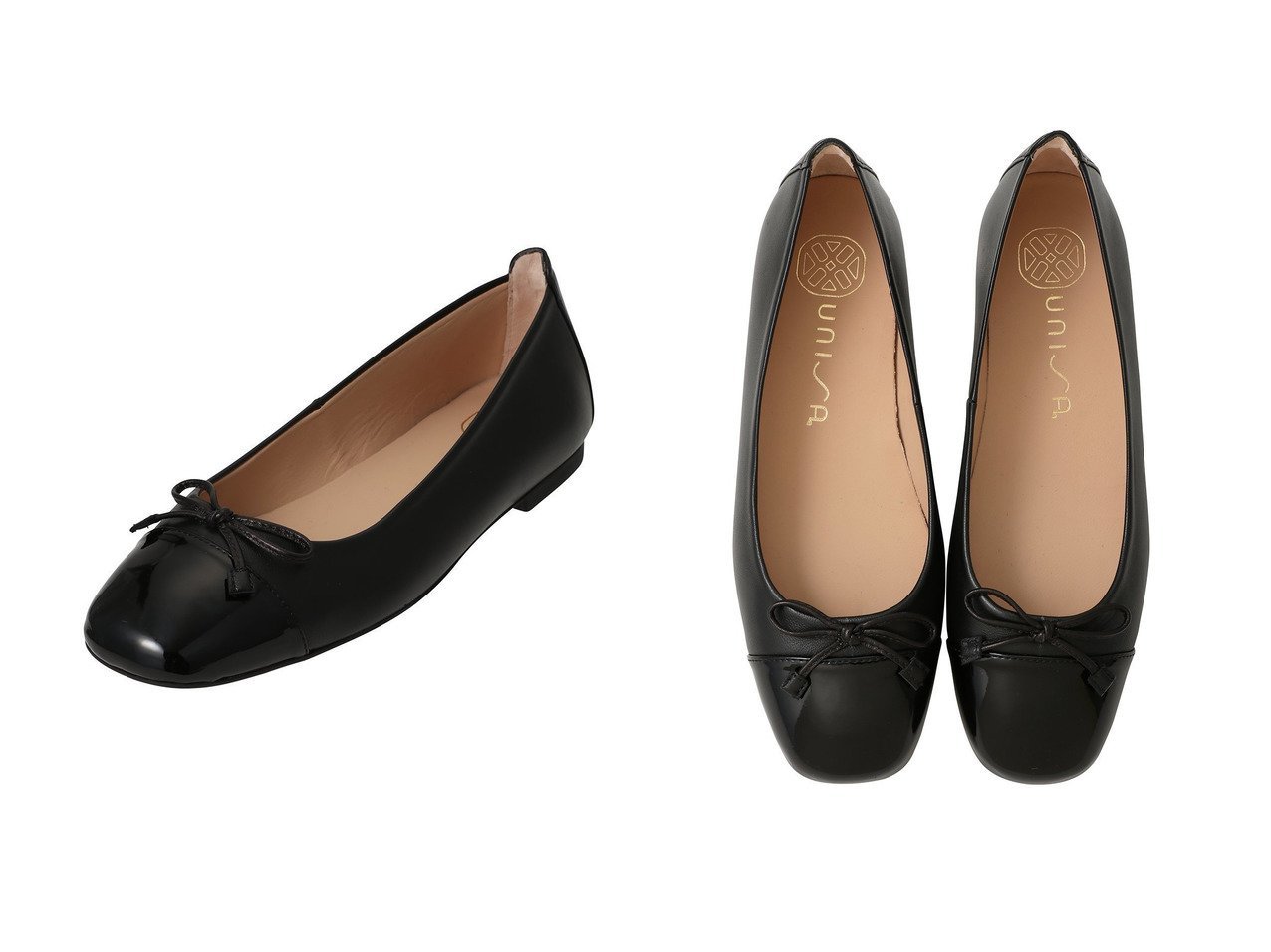 【Esmeralda/エスメラルダ】の【UNISA】スクエアトゥバレエシューズ おすすめ！トレンド、レディースファッションの通販 おすすめ人気トレンドファッション通販アイテム インテリア・キッズ・メンズ・レディースファッション・服の通販 founy(ファニー) 　ファッション　Fashion　レディースファッション　Fashion for Women　シューズ　Shoes, Footwear　スクエア　Square, Square Shape　バレエ　Ballet, Ballet Style　フラット　Flat, Flat Shoes　エレガント 上品　Elegant　新作・新入荷　New Arrivals / New In　ブラック系　Black　|ID:crp329100000224928