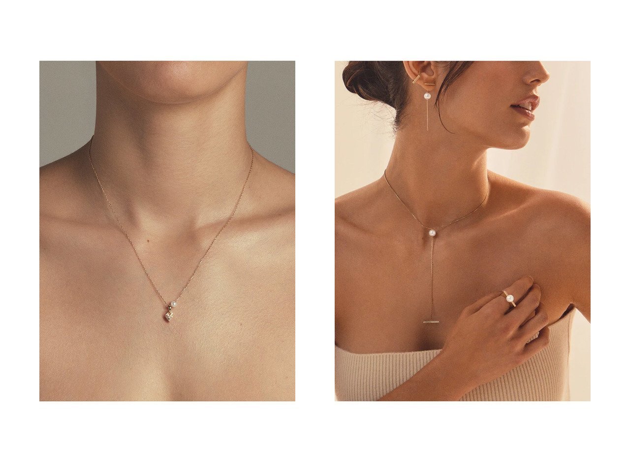 【MIZUKI/ミズキ】のSBN310D ハートダイヤモンド チェーンネックレス&SBN307 スライダーバー パールネックレス おすすめ！トレンド、レディースファッションの通販 おすすめ人気トレンドファッション通販アイテム インテリア・キッズ・メンズ・レディースファッション・服の通販 founy(ファニー) 　ファッション　Fashion　レディースファッション　Fashion for Women　ジュエリー　Jewelry　ネックレス　Necklaces & Pendants　エレガント 上品　Elegant　スマート　Smart, Elegant　ダイヤモンド　Diamond, Brilliant Cut　チェーン　Chain, Chain Strap　ネックレス　Necklace, Pendant Necklace　パール　Pearl, Pearl Accent　モダン　Modern, Contemporary　イエロー系　Yellow　シルバー系　Silver　|ID:crp329100000224929